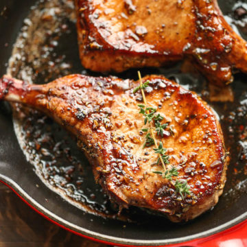 Easy Pork Chops with Sweet and Sour Glaze