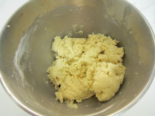 Whipped egg whites in a bowl