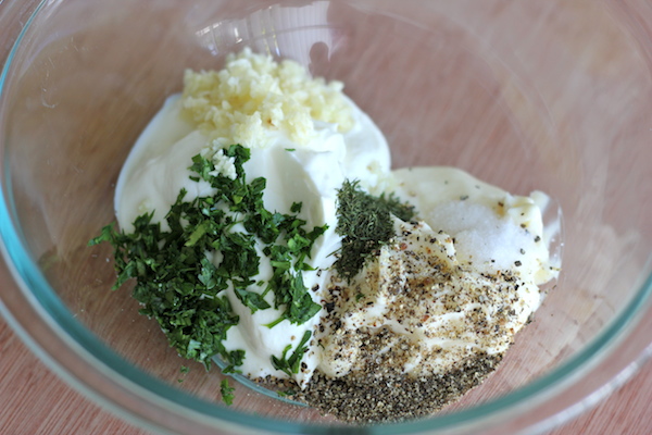 Buffalo Ranch Fries - Homemade french fries made to crisp perfection, topped with homemade Ranch dressing and buffalo sauce!