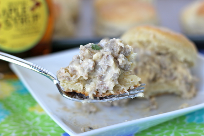 Buttermilk Biscuits with Maple Sausage Gravy - Homemade biscuits are so much easier to make than you think!