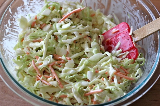 Oven-Fried Chicken with Homemade Coleslaw - These chicken thighs are so crisp, no one will believe you when you tell them it's been baked!