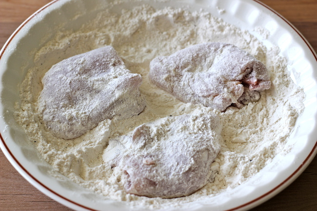 Oven-Fried Chicken with Homemade Coleslaw - These chicken thighs are so crisp, no one will believe you when you tell them it's been baked!