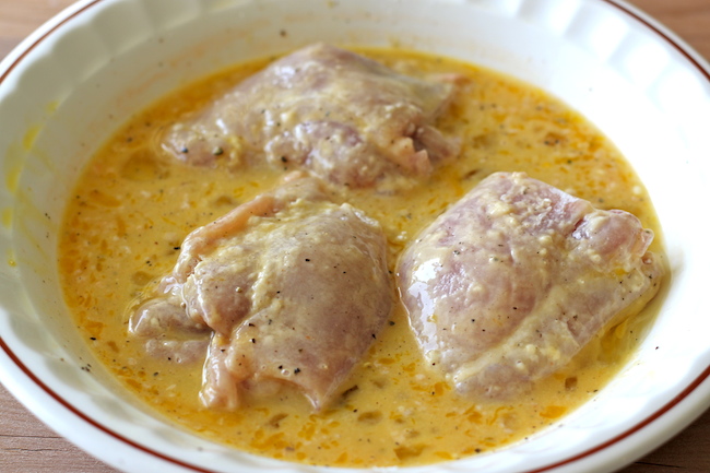 Oven-Fried Chicken with Homemade Coleslaw - These chicken thighs are so crisp, no one will believe you when you tell them it's been baked!