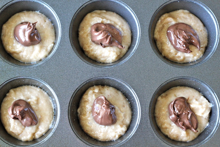 Nutella Filling Cinnamon Sugar Muffins