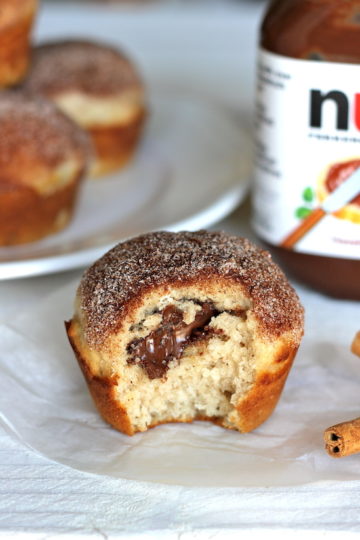 Nutella Stuffed Cinnamon Sugar Muffins