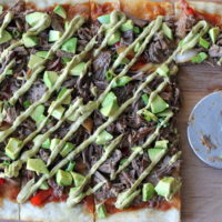 Carnitas Avocado Pizza