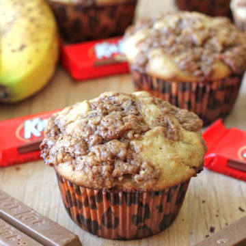 Banana Bread Kit Kat Muffins