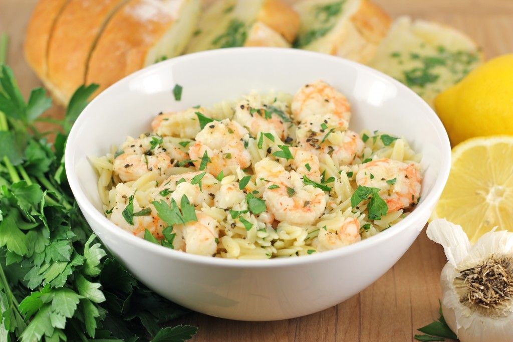 Lemon Pepper Shrimp Scampi with Orzo