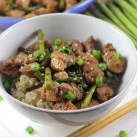 Pork and Asparagus with Hoisin Sauce