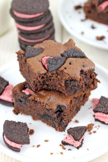 Berry Burst Ice Cream Oreo Brownies