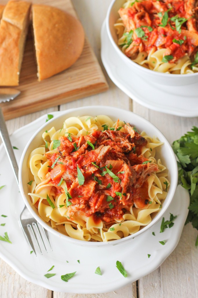 Slow Cooker Pork Ragu - Flavorful, tender pork easily made in the crockpot for a crowd pleasing dinner with such minimal effort!