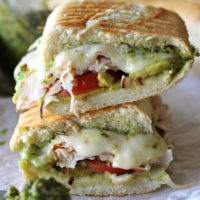 Leftover Thanksgiving Turkey Pesto Panini