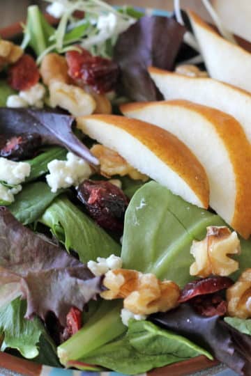 Winter Pear Salad with Meyer Lemon Vinaigrette