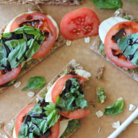Pesto Caprese Bites with Balsamic Reduction