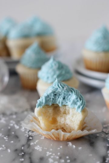 Mini Vanilla Bean Cupcakes with Vanilla Buttercream Frosting