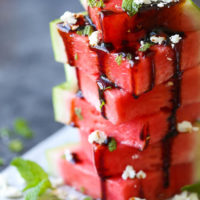 Watermelon Salad with Balsamic Reduction