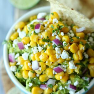 Sweet Corn Grilled Guacamole