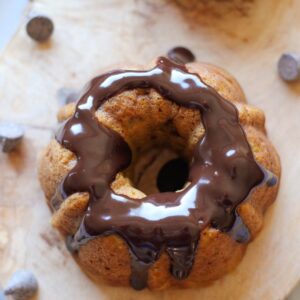 Pumpkin Bundt Cake with Chocolate Rum Glaze