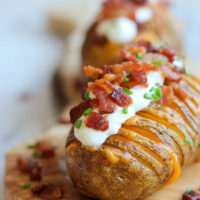 Loaded Hasselback Potatoes