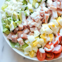 Leftover Thanksgiving Ham Cobb Salad