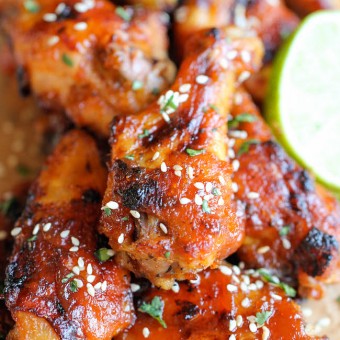 Baked Honey Sriracha Wings