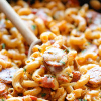 One Pot Andouille Sausage Skillet Pasta