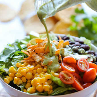 Southwestern Chopped Salad with Cilantro Lime Dressing