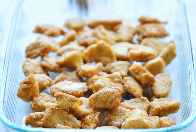 Baked Sweet and Sour Chicken - No need to order take-out anymore - this homemade version is so much healthier and a million times tastier!