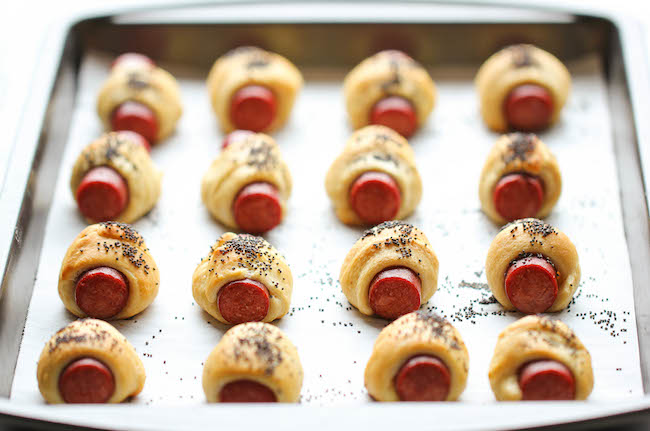 Classic Pigs in a Blanket - The easiest two ingredient pigs in a blanket. Perfect for game day or as an after-school snack!