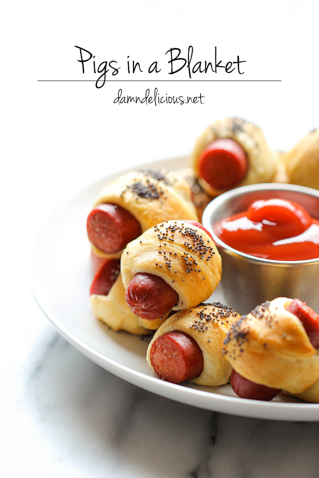 Classic Pigs in a Blanket - The easiest two ingredient pigs in a blanket. Perfect for game day or as an after-school snack!