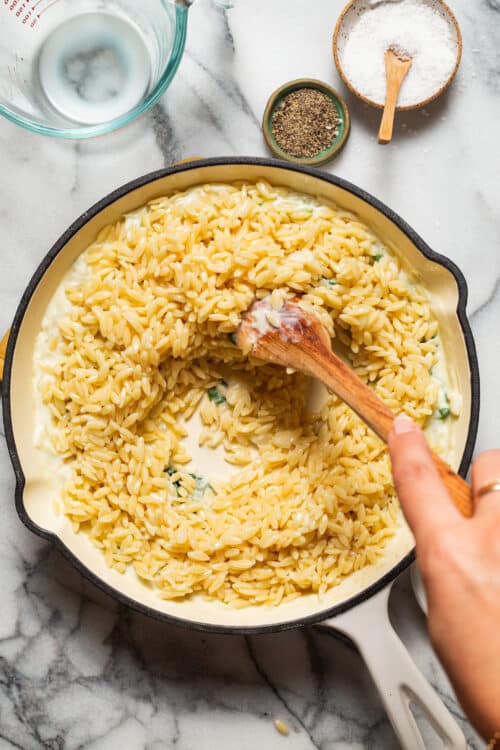 Parmesan and Spinach Orzo