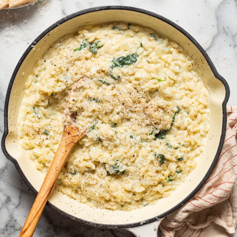 Parmesan and Spinach Orzo