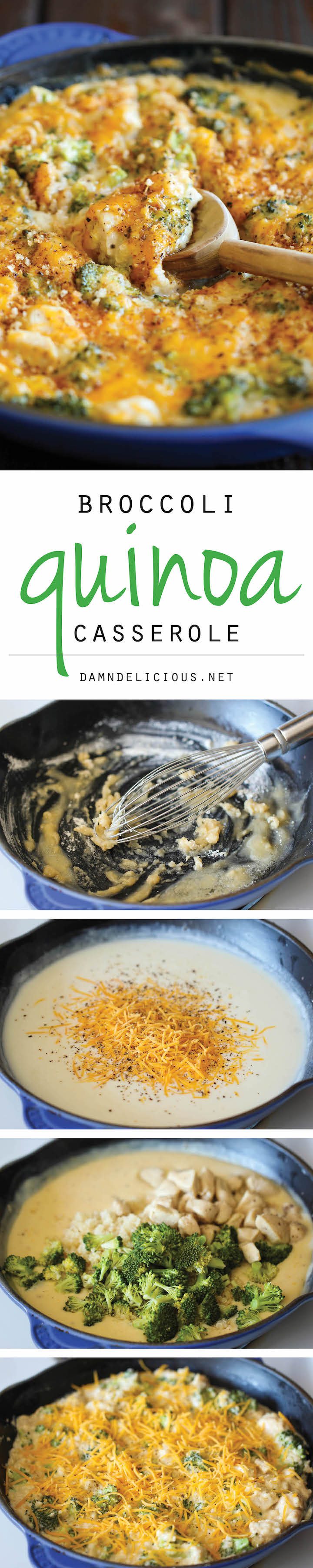 Broccoli Quinoa Casserole - Healthy, cheesy comfort food without any of the guilt!