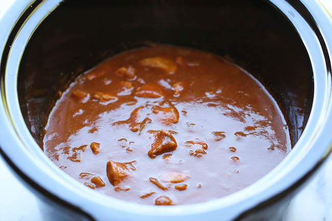 Slow Cooker Butter Chicken - Skip the take-out and try this super easy, lightened-up creamy butter chicken right in the crockpot!