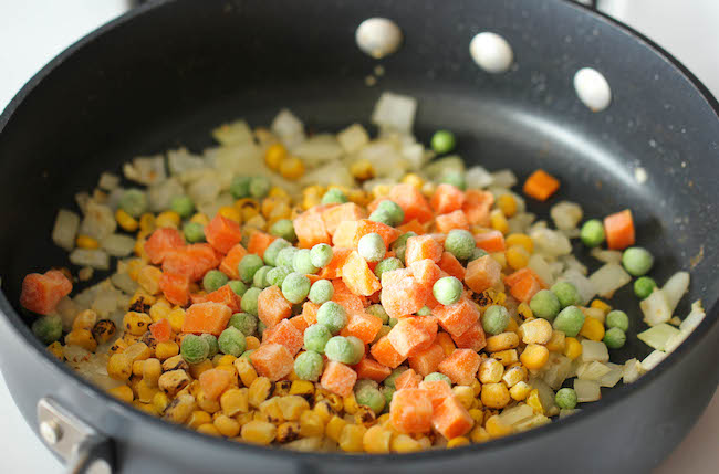 Shrimp Fried Rice - Why order take-out? This homemade version is so much healthier, cheaper and tastes a million times better!