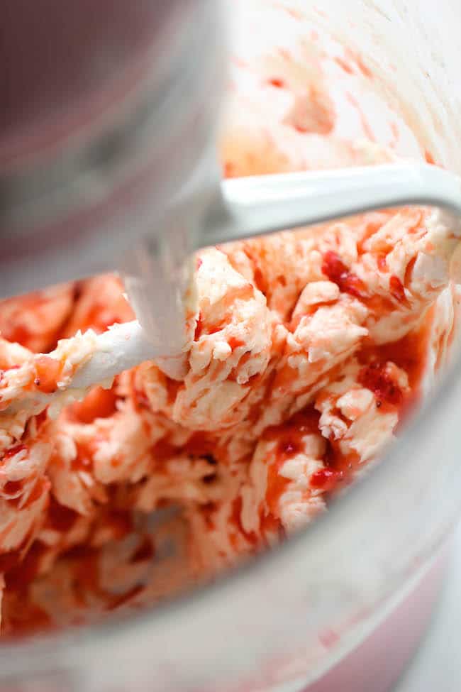 Whipped Strawberry Butter - The easiest 3-ingredient strawberry butter made in 5 min - so good, you'll want to eat it with a spoon!