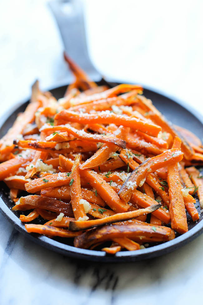 Baked Garlic Sweet Potato Fries