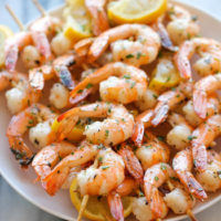 Lemon Garlic Shrimp Kabobs