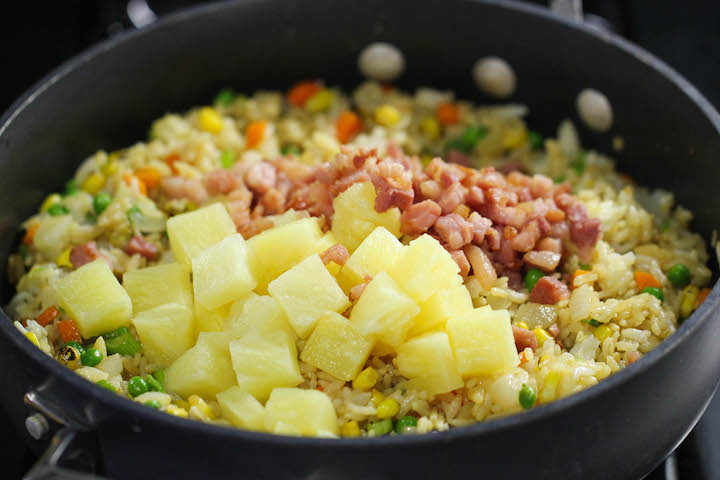 Pineapple Fried Rice - A quick and easy weeknight meal that's so much cheaper, tastier and healthier than take-out!