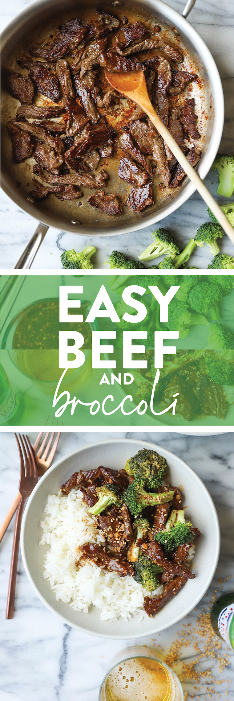 Easy Beef and Broccoli - The BEST beef and broccoli made in 15 min start to finish. Quicker, cheaper, healthier and tastier than take-out!!!