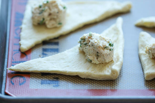 Chicken Alfredo Roll Ups - The easiest, no-fuss chicken alfredo you will ever make, conveniently stuffed in the butteriest roll ever!