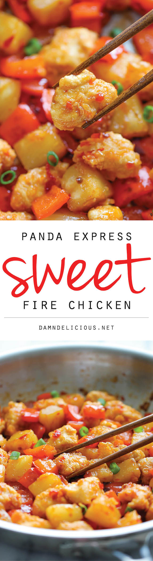 Panda Express Sweet Fire Chicken Copycat - An easy homemade version that tastes so much better (and healthier) than take-out!