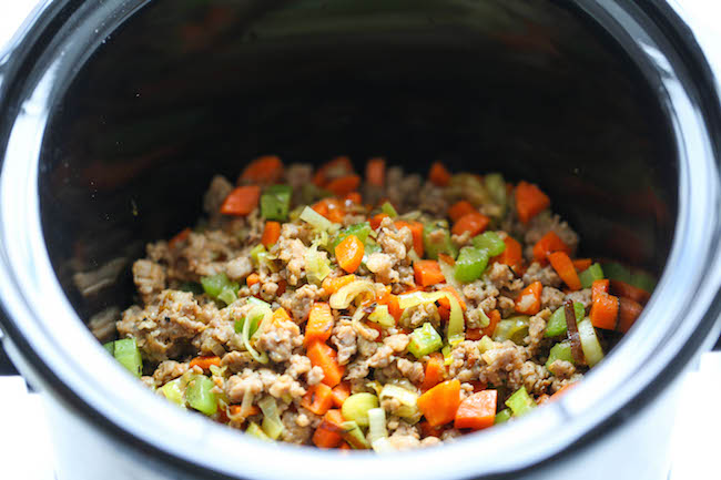 Slow Cooker Cranberry Pecan Stuffing - The best and easiest stuffing ever made right in the crockpot, making Thanksgiving prep just that much easier!
