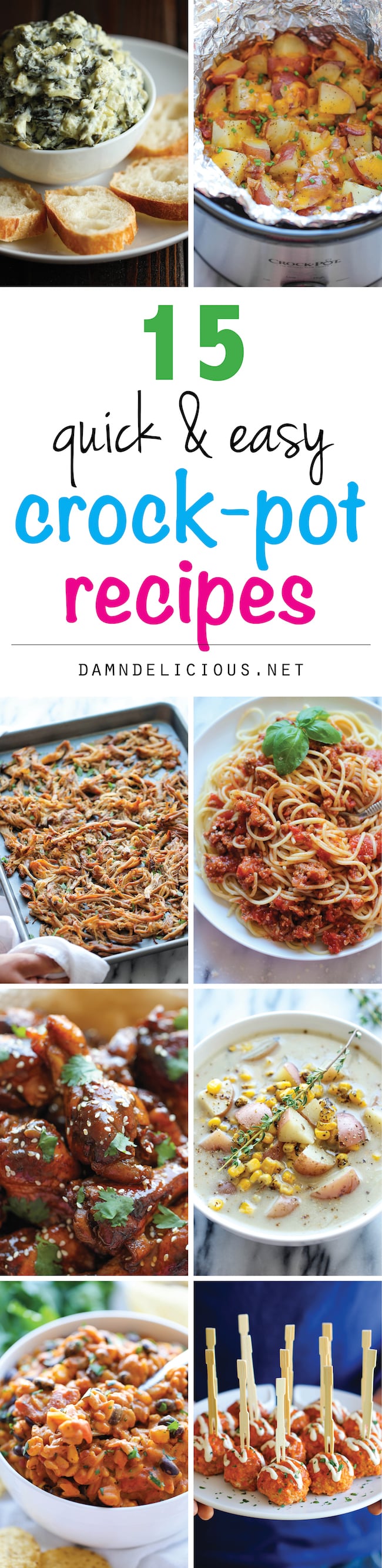 15 Quick and Easy Crock-Pot Recipes - Make the most out of your slow cooker with these super easy, fool-proof recipes. All you have to do is set it and forget it!