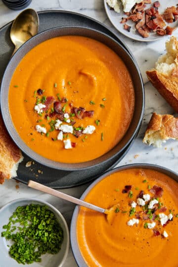 Roasted Butternut Squash and Bacon Soup