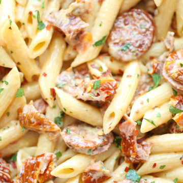 Pasta with Sun-Dried Tomato Cream Sauce