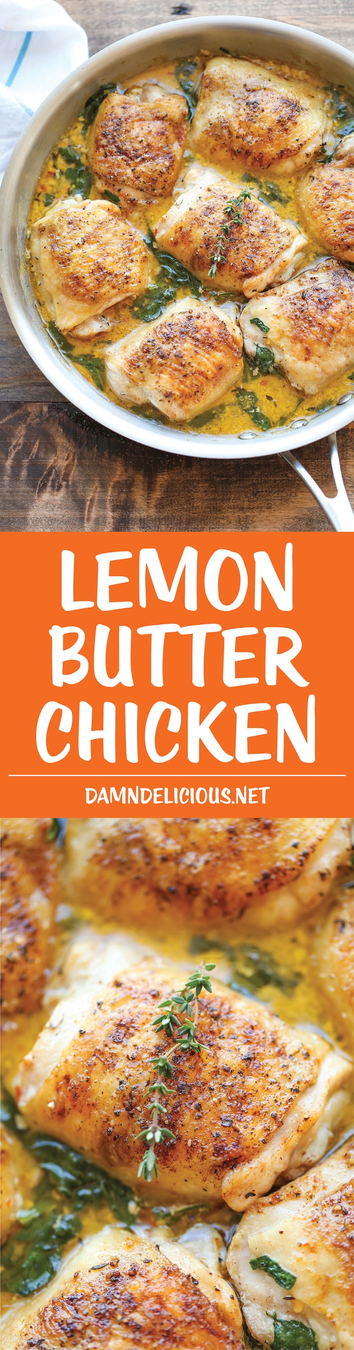 Lemon Butter Chicken - Easy crisp-tender chicken with the creamiest lemon butter sauce ever - you'll want to forget the chicken and drink the sauce instead!