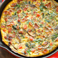 Bacon Mushroom Spinach Frittata