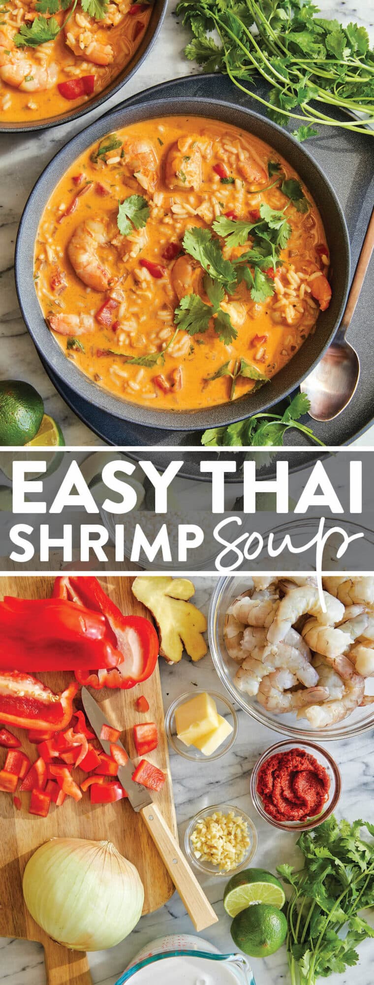 Easy Thai Shrimp Soup - Skip the take-out and try making this at home - it's unbelievably easy and 10000x tastier and healthier!