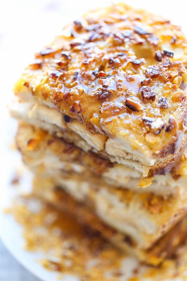 Banana Stuffed French Toast - After this, you'll never want traditional French toast ever again. And this is the perfect way to use up those spotty bananas!